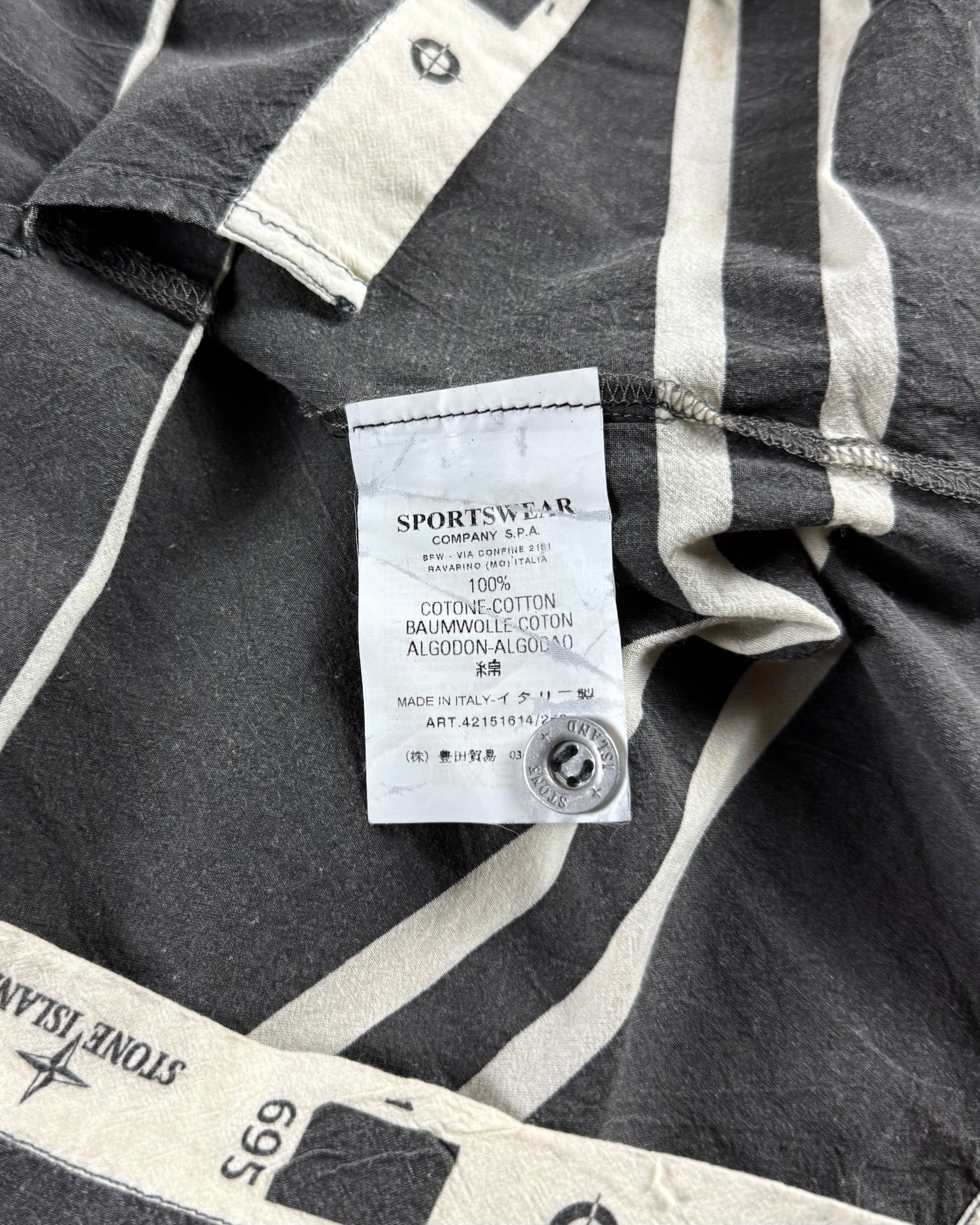 Stone Island 2000’s Button Up Anchor Logo Shirt [S]