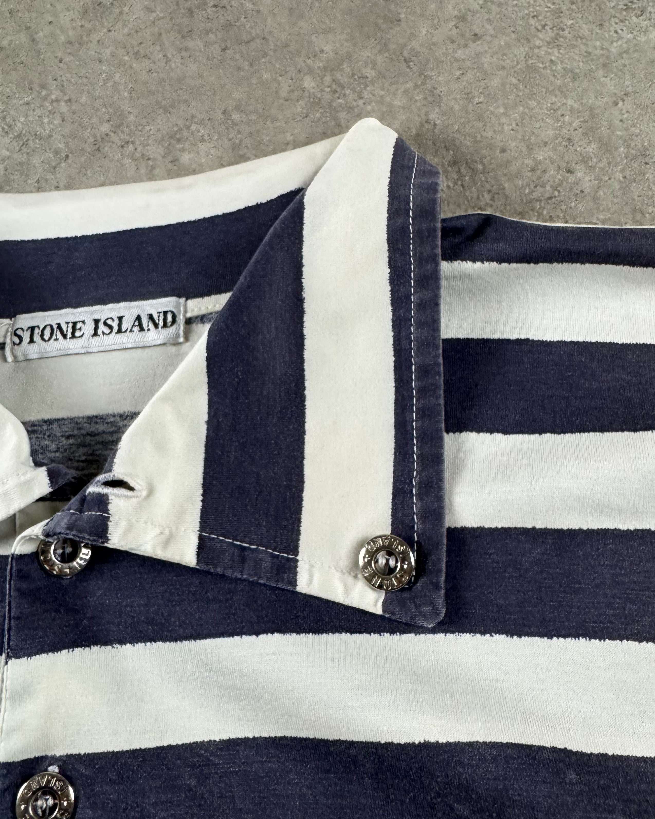 Stone Island 1980’s Reflective Marina Logo Striped [L]
