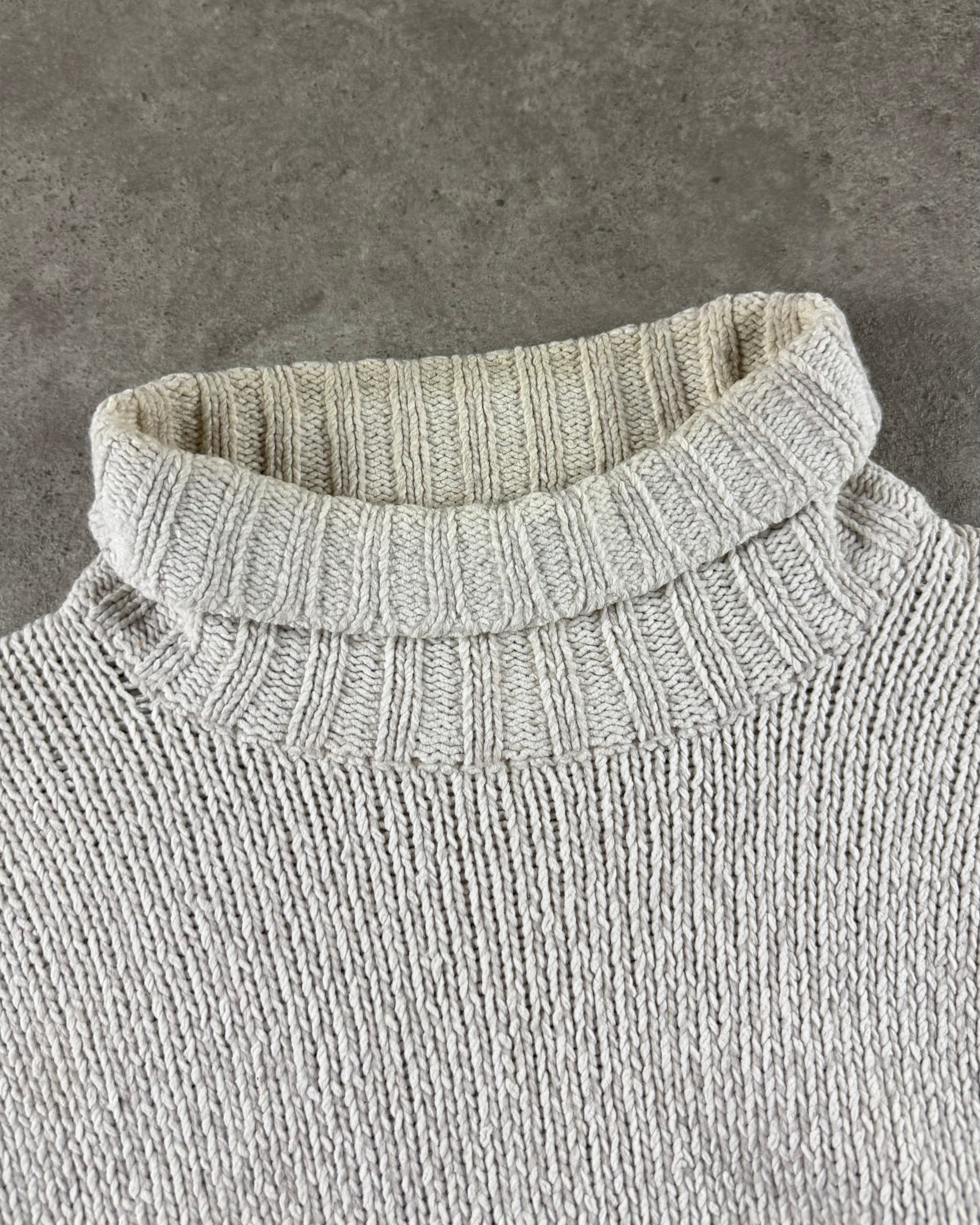 Stone Island 1990’s Roll Neck Chenille Sweater [XL]
