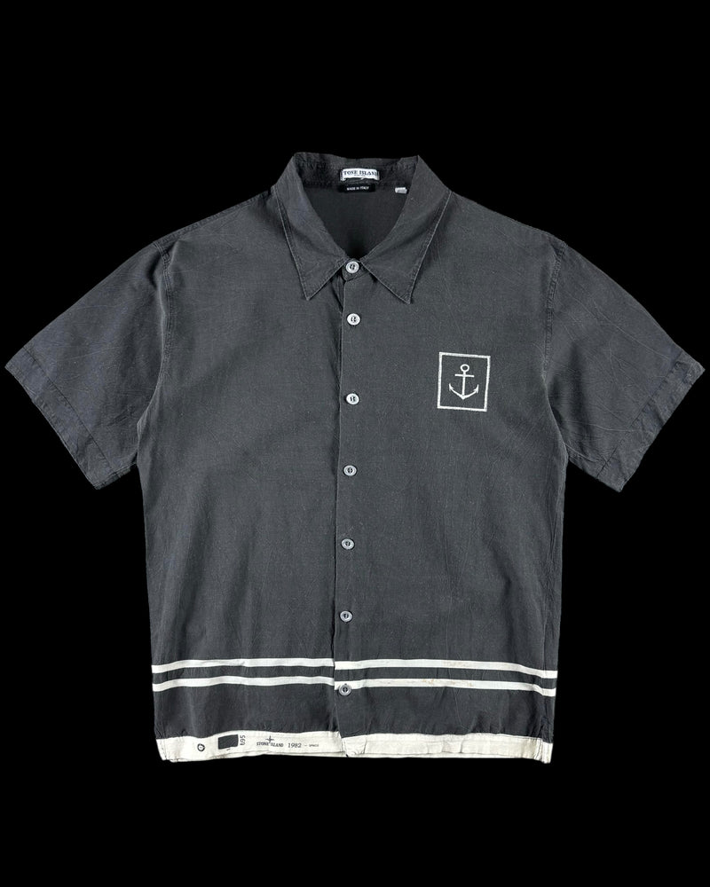 Stone Island 2000’s Button Up Anchor Logo Shirt [S]