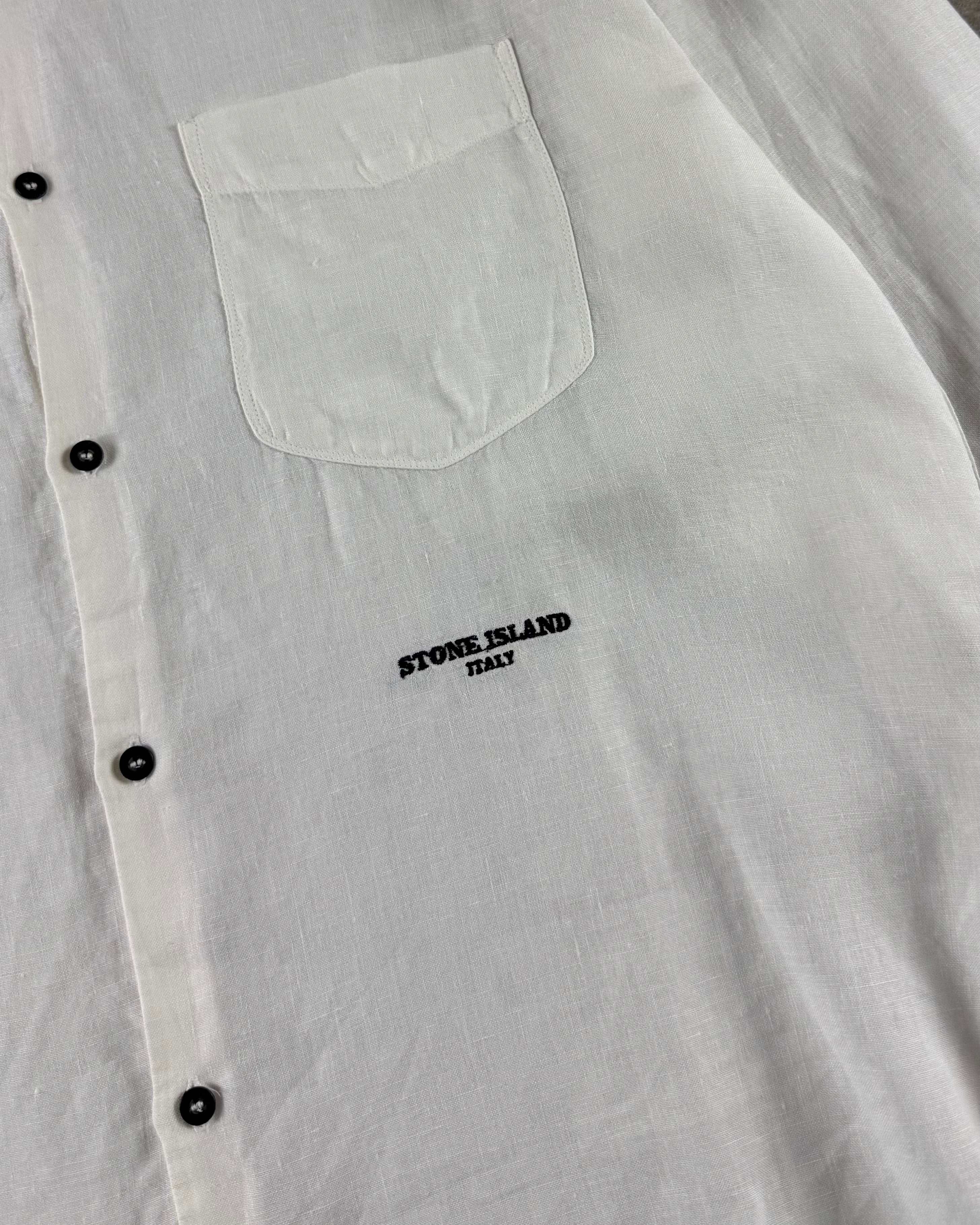 Stone Island 2000’s Button Up Italy Logo Shirt [XXL]