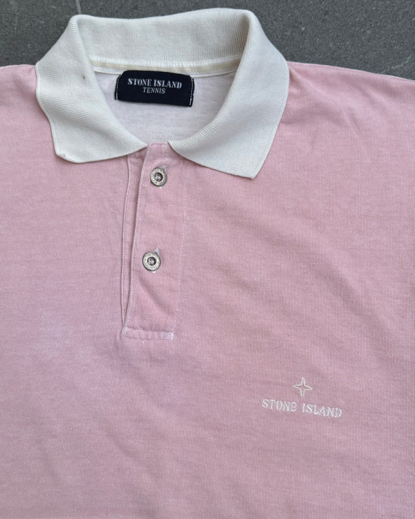 Stone Island 1980’s Tennis Compass Logo Polo [L]