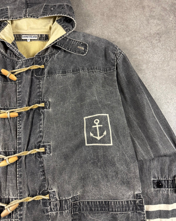 Stone Island 1980’s Sail Cloth Montgomery Jacket [L]