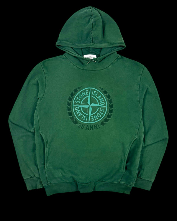 Stone Island 2012 30th Anni Compass Logo Hooded Sweatshirt [L]