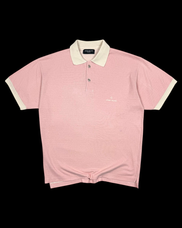Stone Island 1980’s Tennis Compass Logo Polo [L]