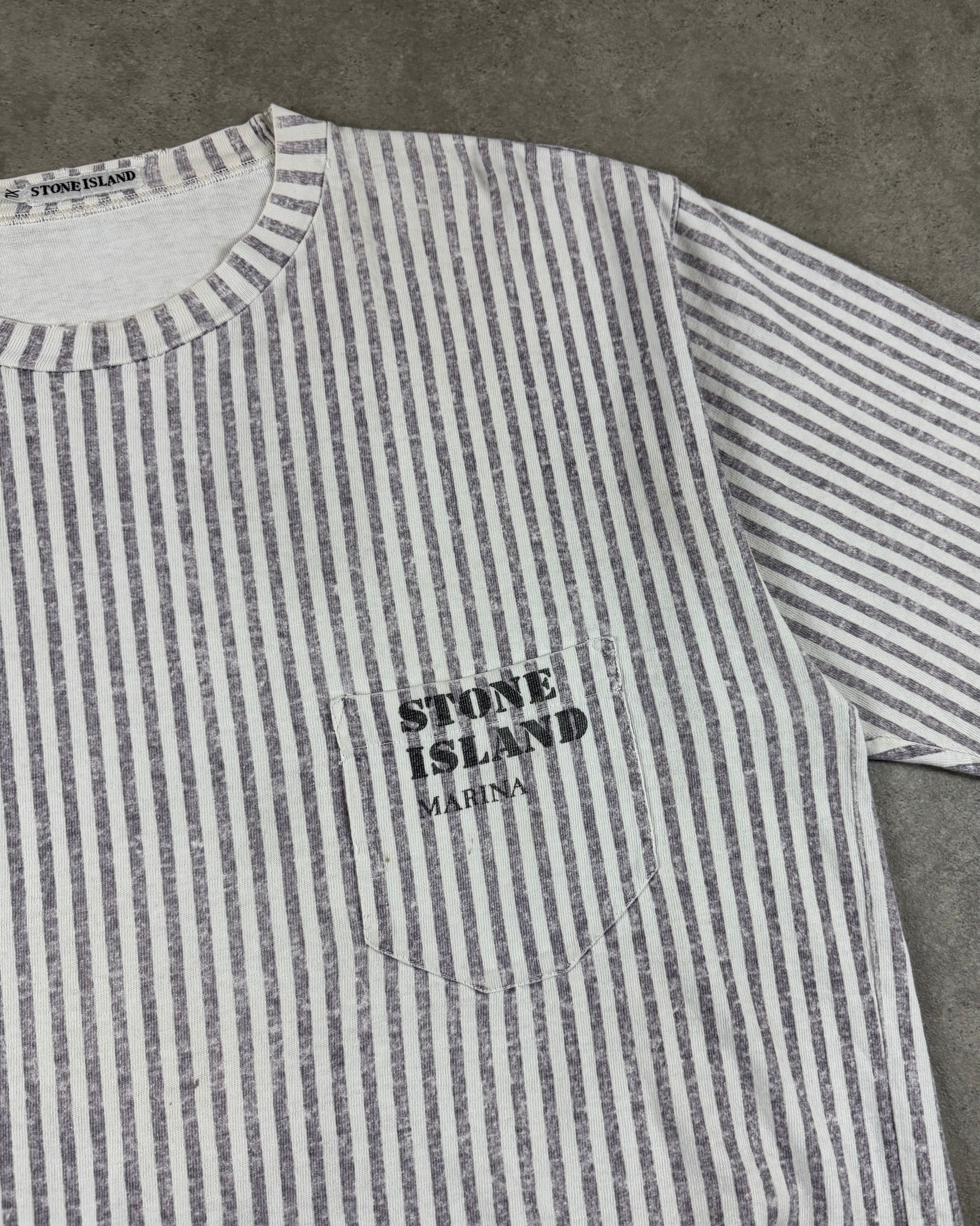 Stone Island 1985 Vertical Striped Marina T-Shirt [L]