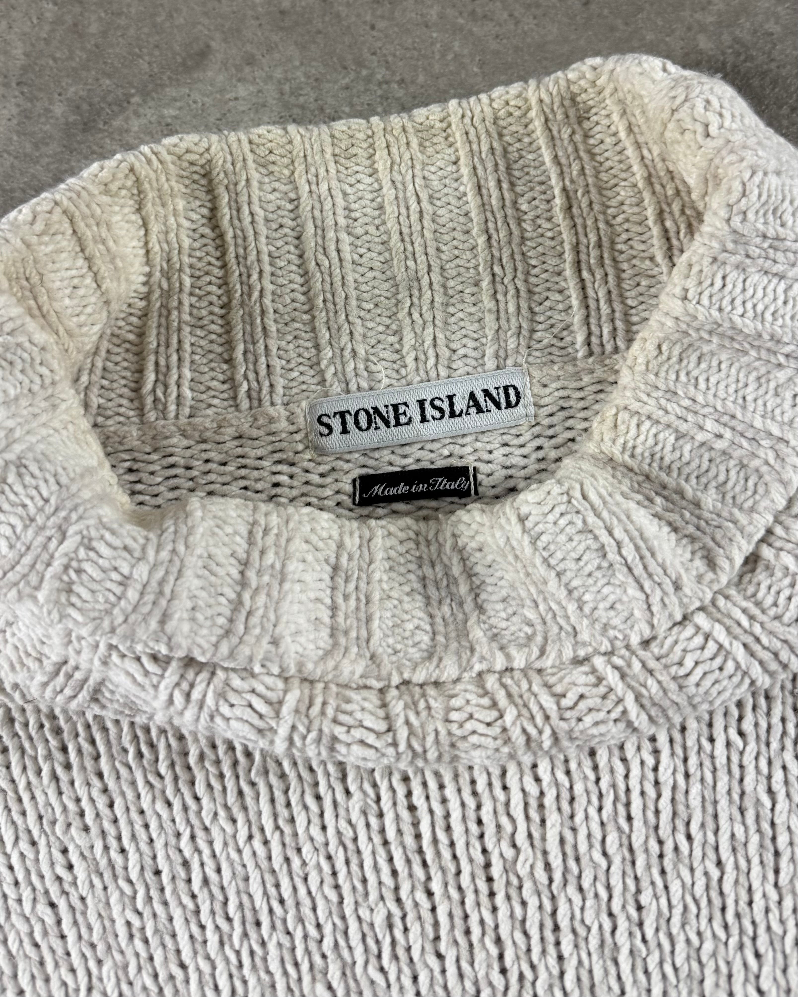Stone Island 1990’s Roll Neck Chenille Sweater [XL]