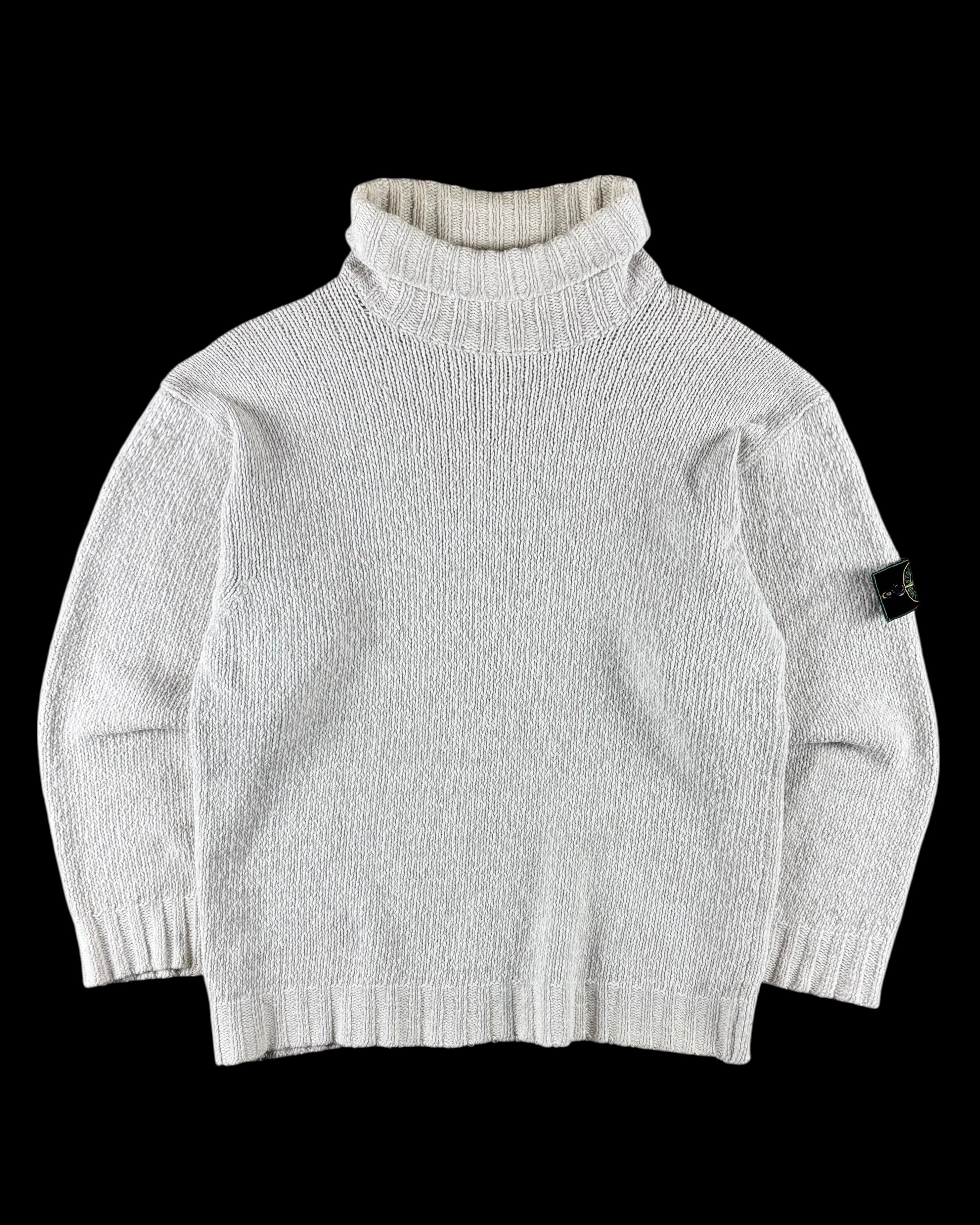 Stone Island 1990’s Roll Neck Chenille Sweater [XL]
