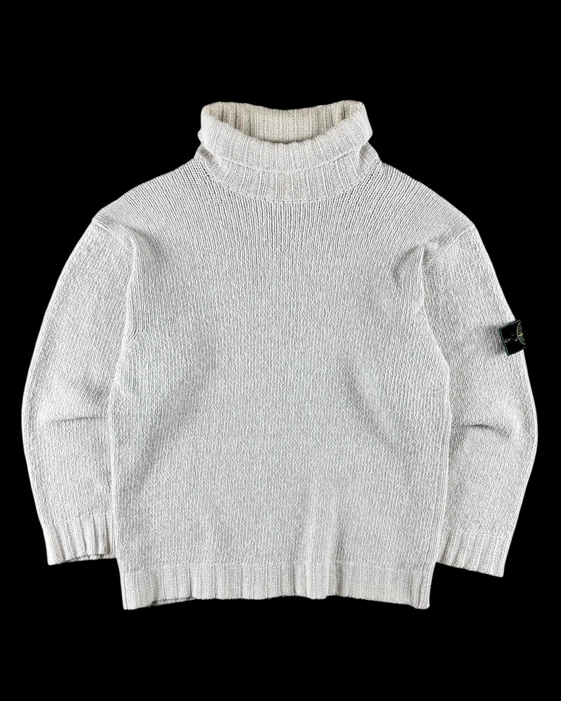 Stone Island 1990’s Roll Neck Chenille Sweater [XL]