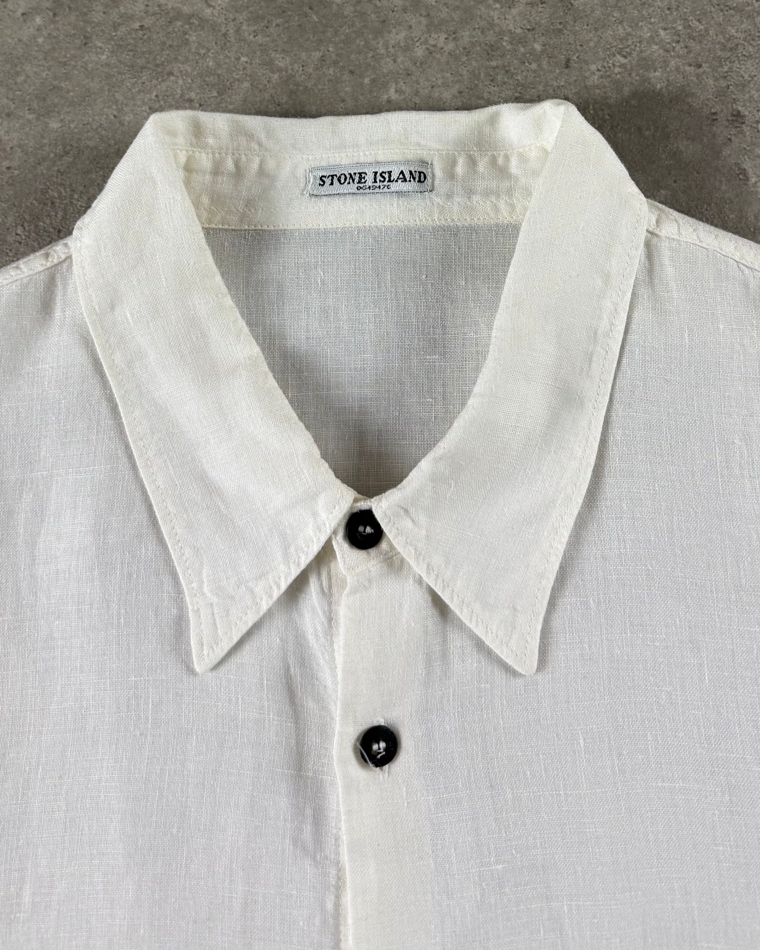 Stone Island 2000’s Button Up Italy Logo Shirt [XXL]