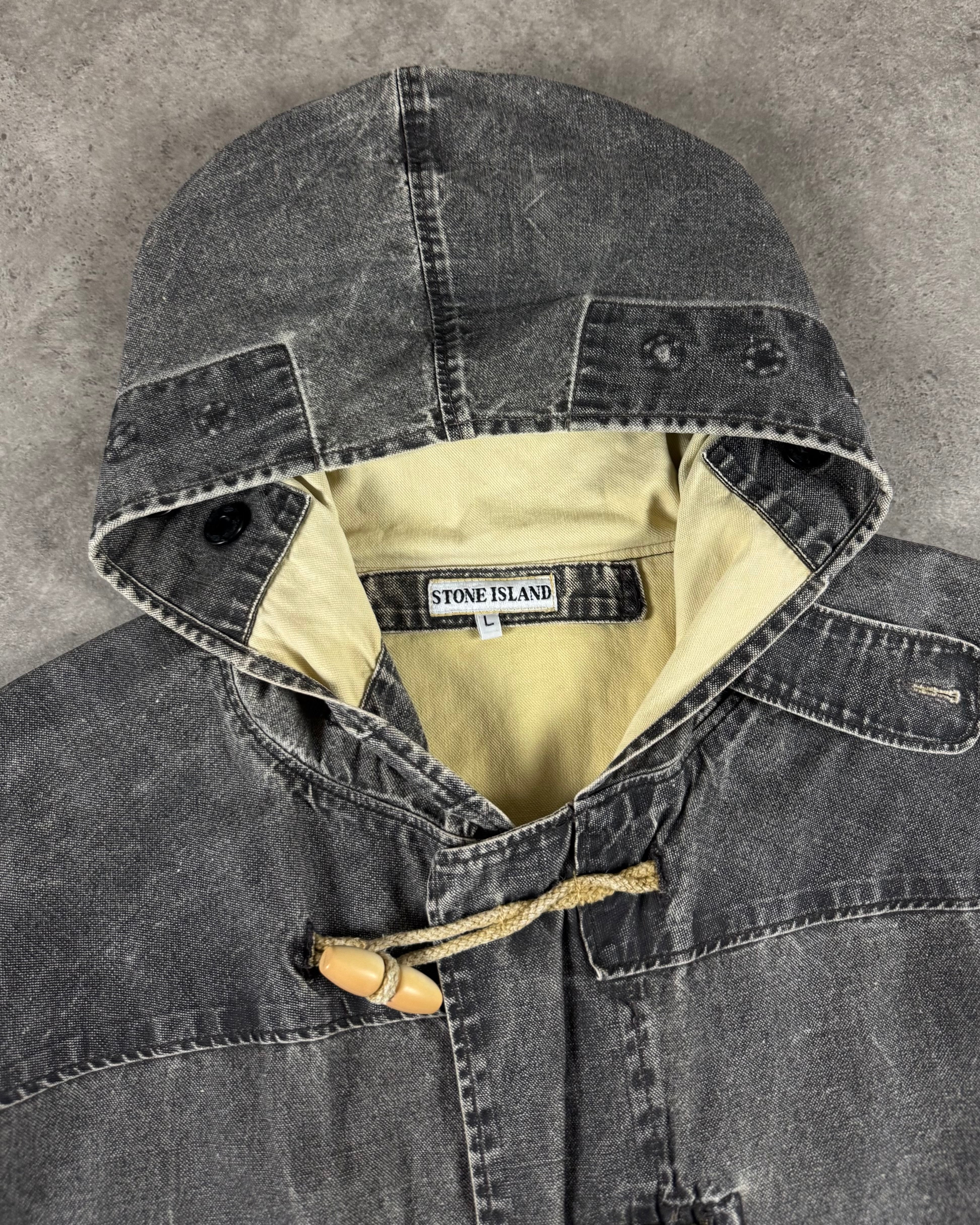 Stone Island 1980’s Sail Cloth Montgomery Jacket [L]