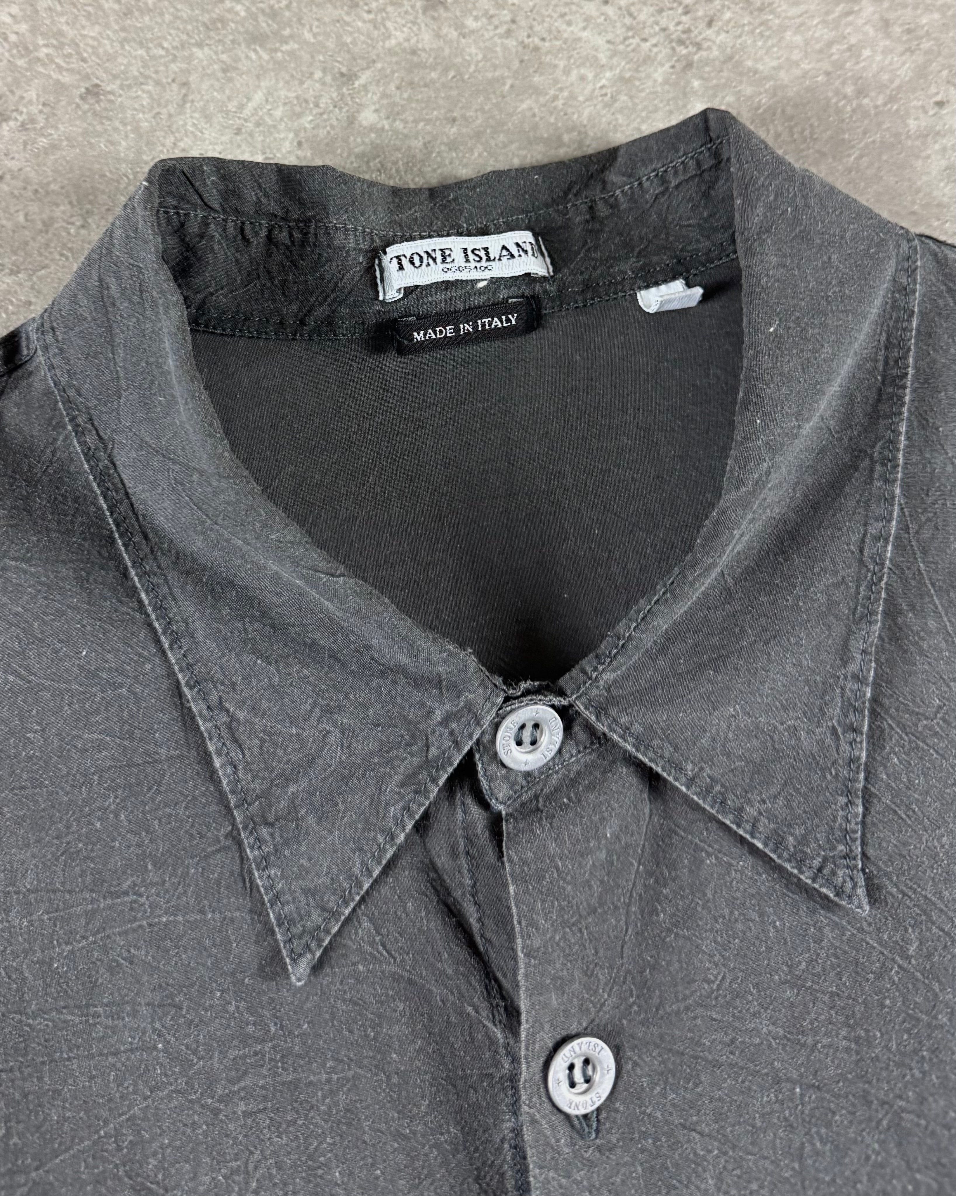 Stone Island 2000’s Button Up Anchor Logo Shirt [S]