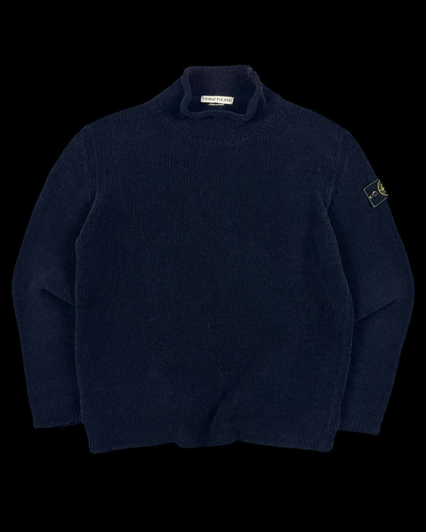 Stone Island 1990’s Mock Neck Knitted Sweater [XL]