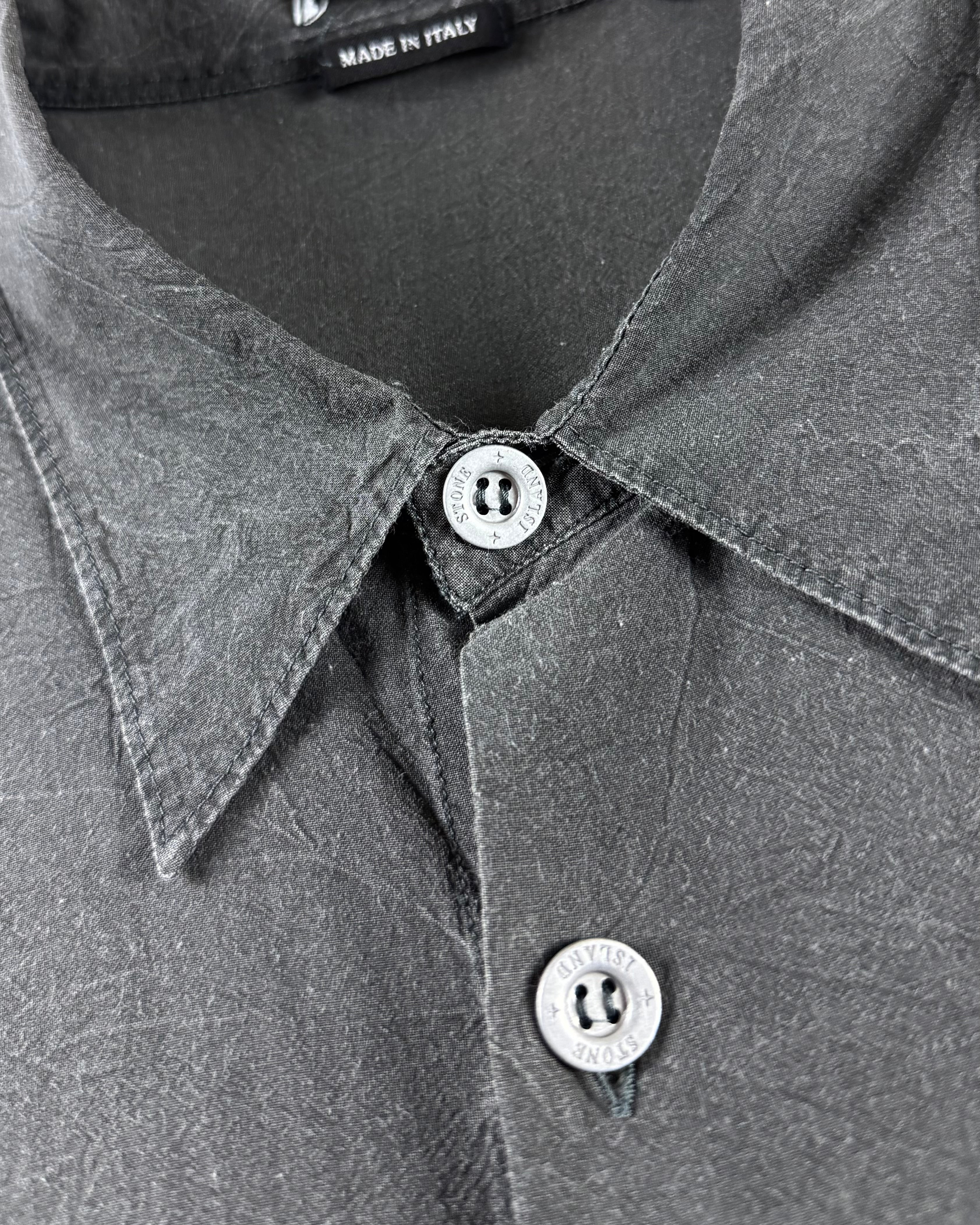 Stone Island 2000’s Button Up Anchor Logo Shirt [S]