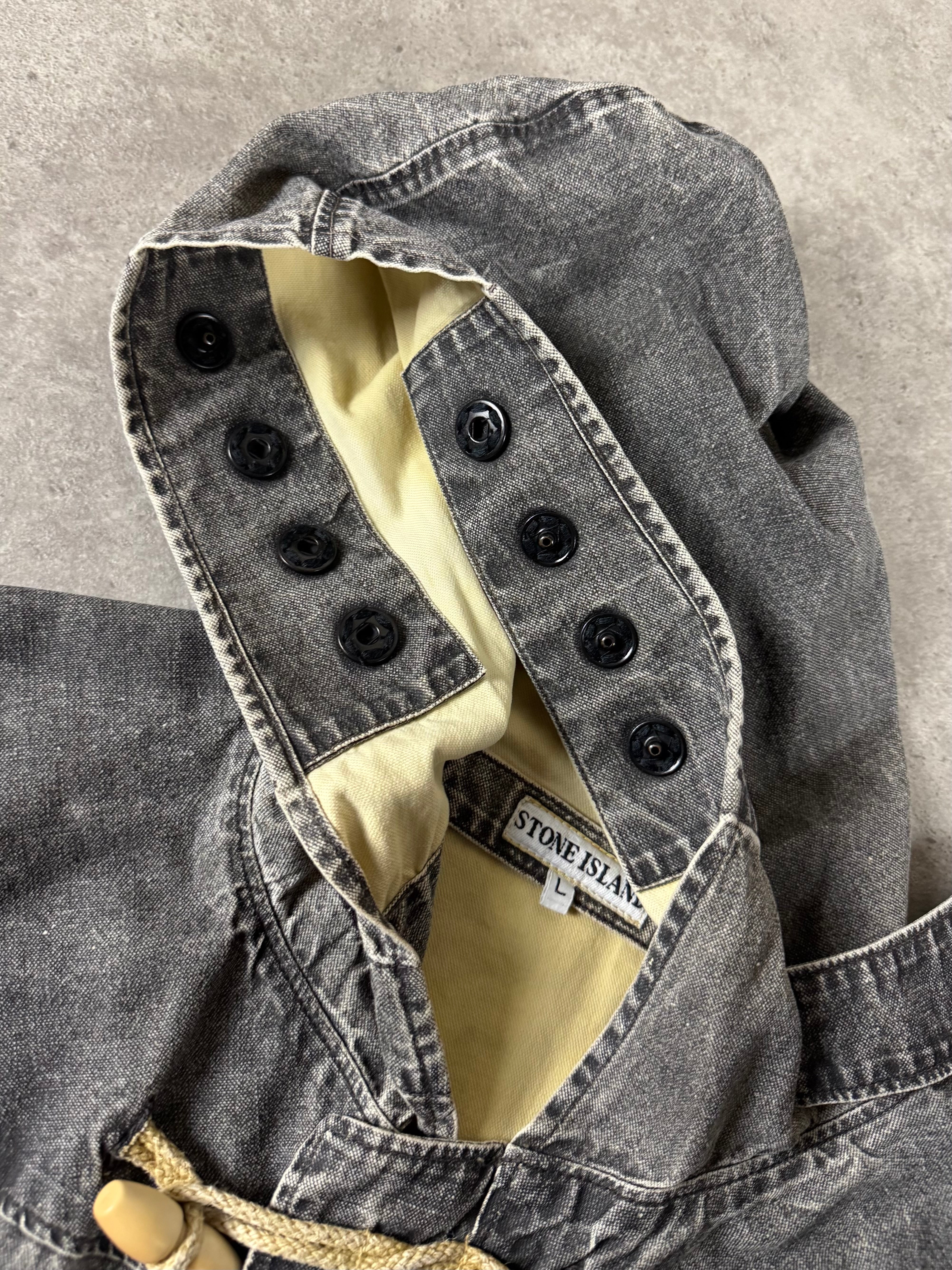 Stone Island 1980’s Sail Cloth Montgomery Jacket [L]