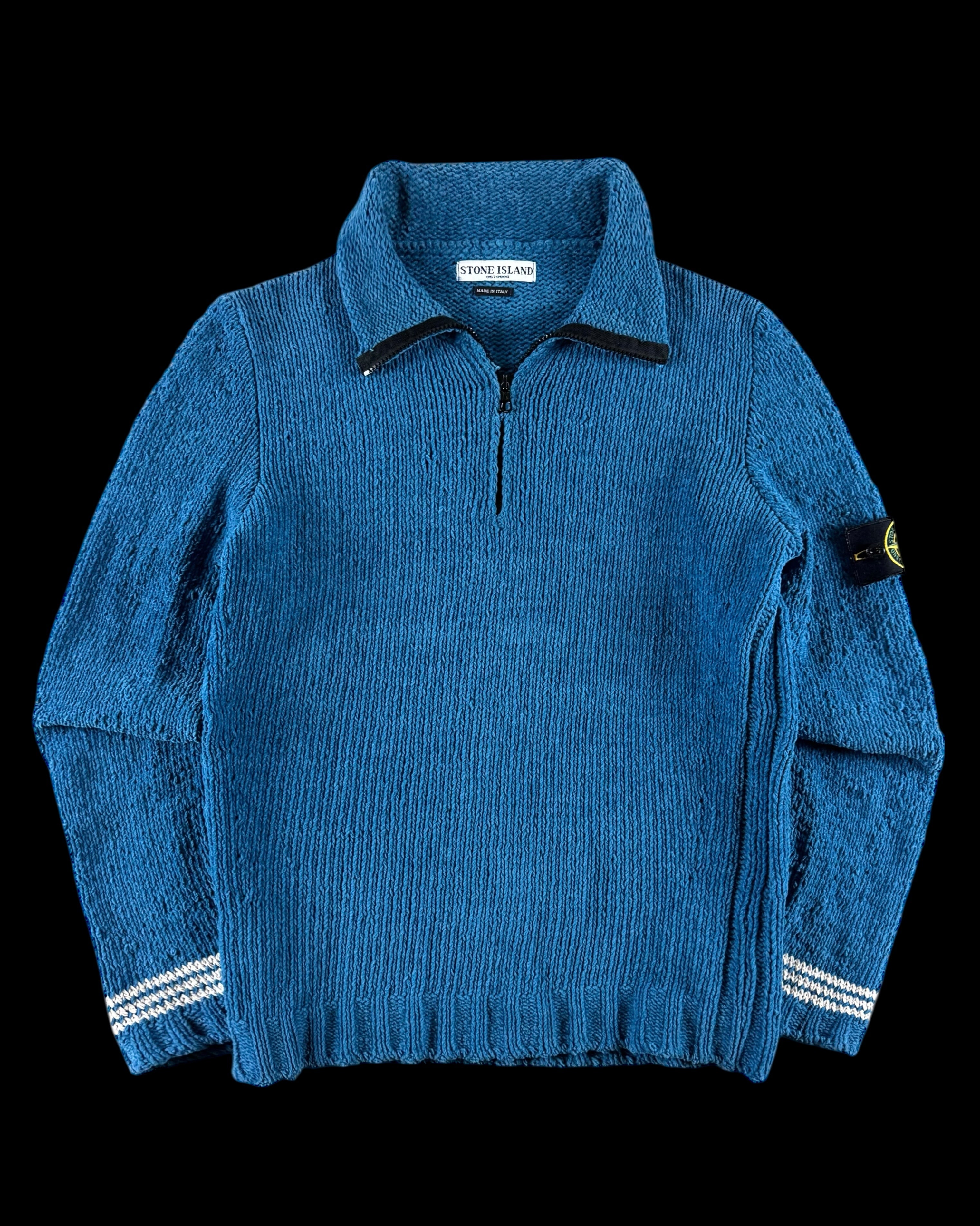 Stone Island 2000’s 1/4 Zip Knitted Sweater [M]