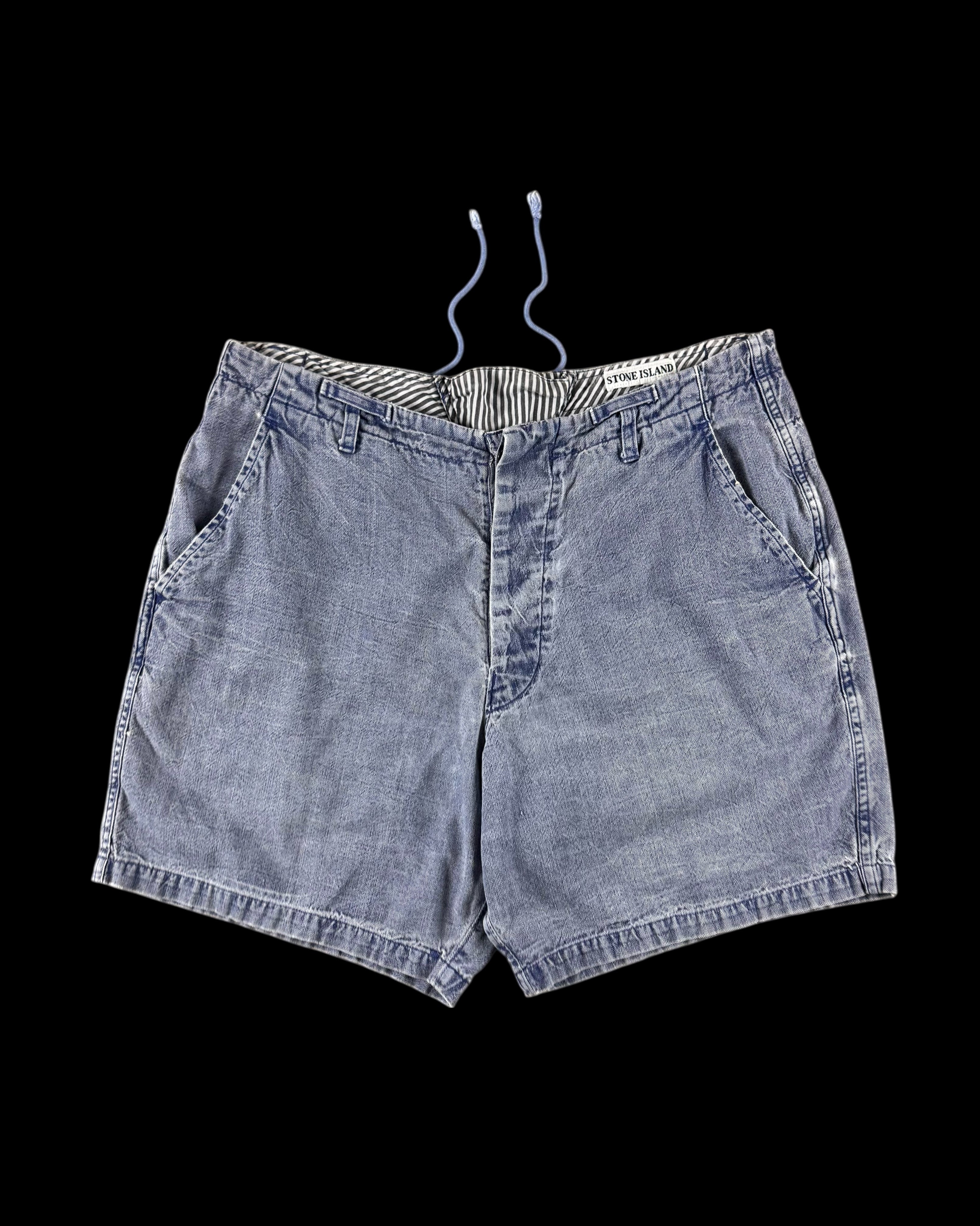 Stone Island 1980’s Pigment Dyed Denim Shorts [32]