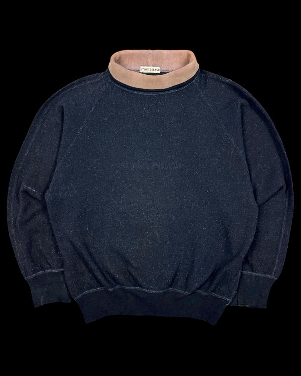 Stone Island 1980’s Embroidered Mock Neck Sweatshirt [M]