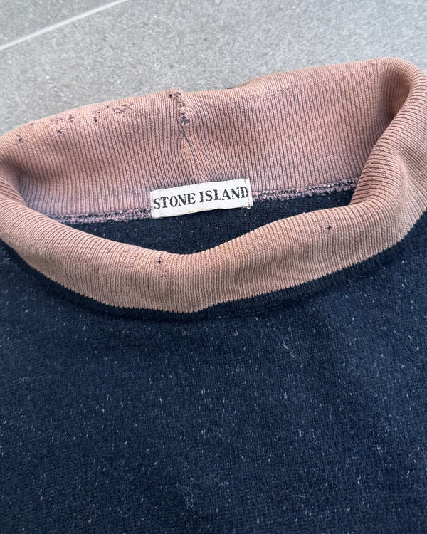 Stone Island 1980’s Embroidered Mock Neck Sweatshirt [M]