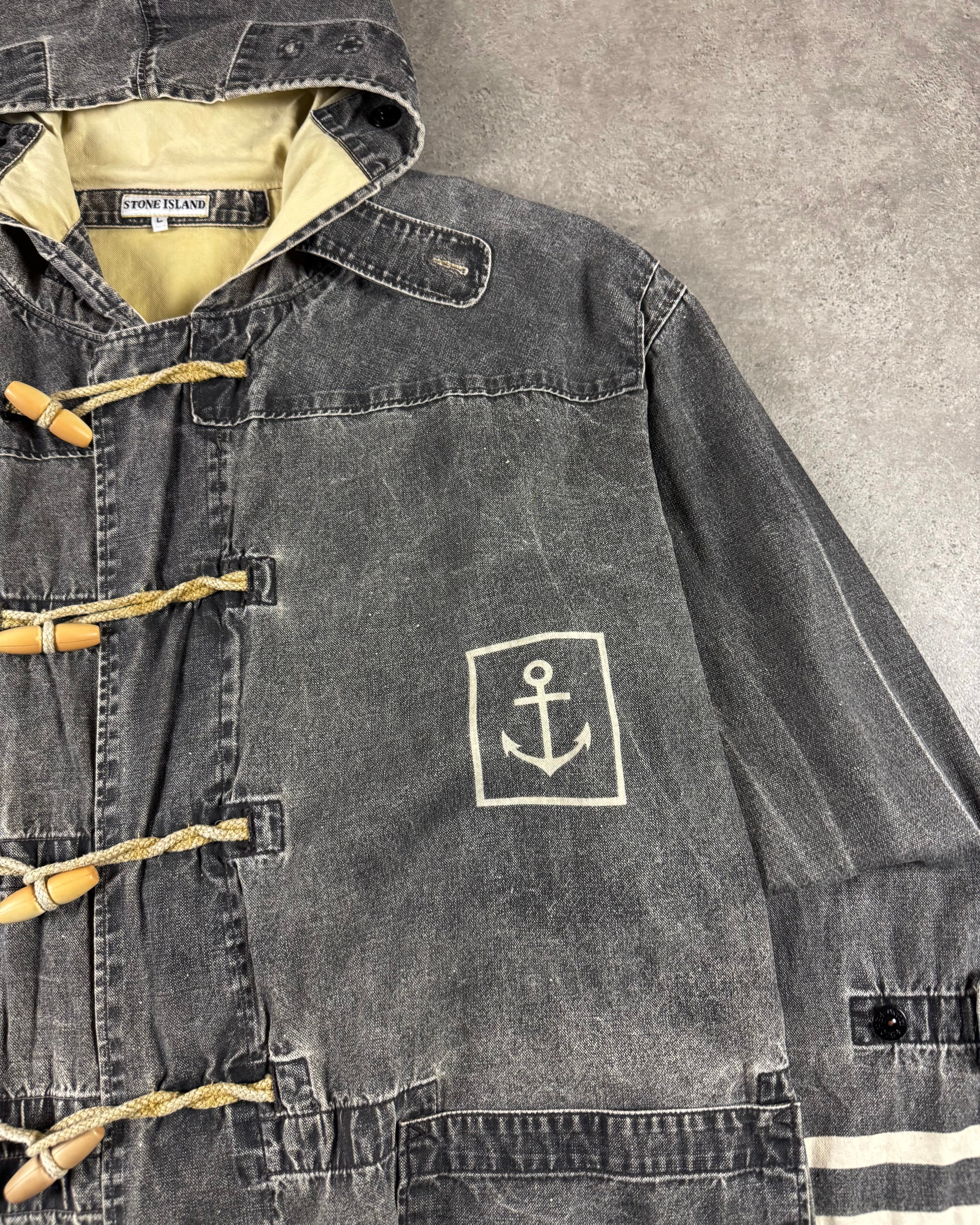 Stone Island 1980’s Sail Cloth Montgomery Jacket [L]